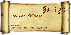 Zsoldos Évald névjegykártya